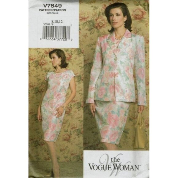 Vogue Woman V7849 Misses Petite Jacket & Dress Sewing Pattern Size 8-12 - Picture 1 of 2